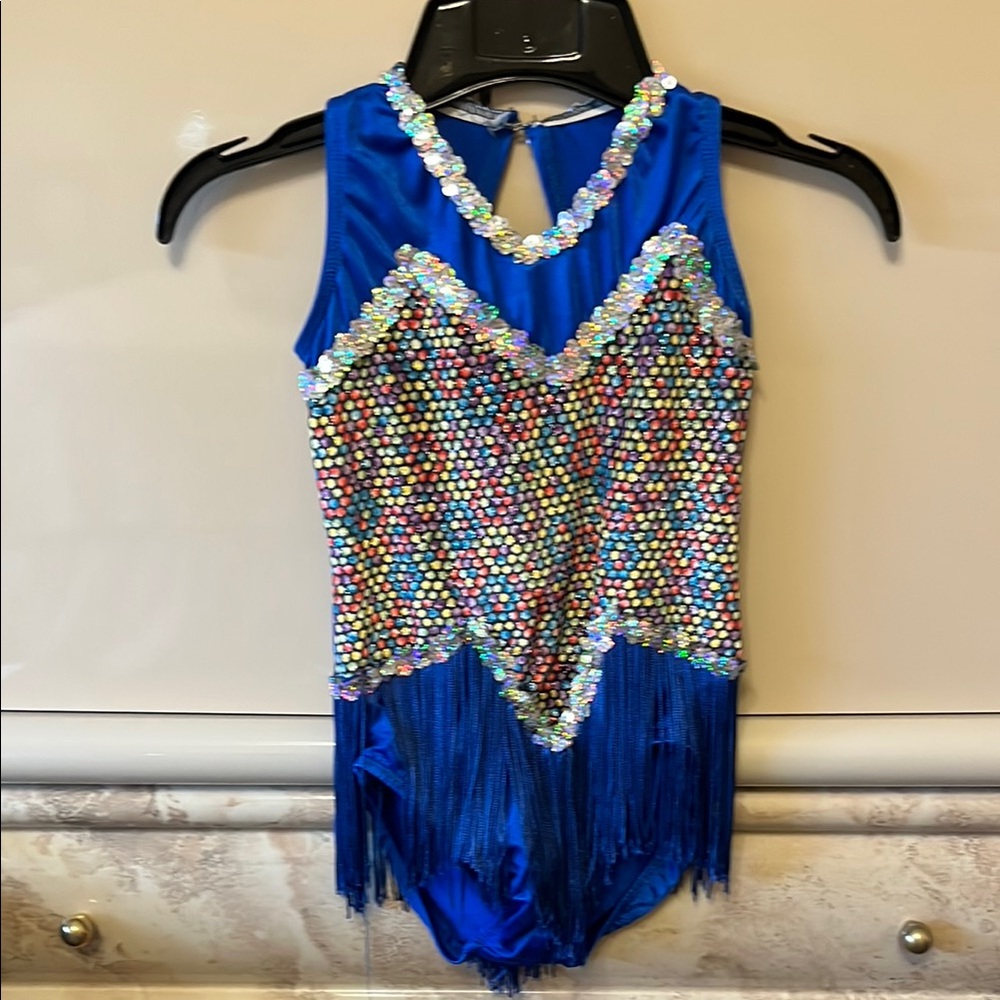 Blue Sequin Kids Costume